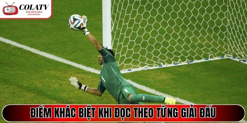 Điểm khác biệt khi đọc theo từng giải đấu