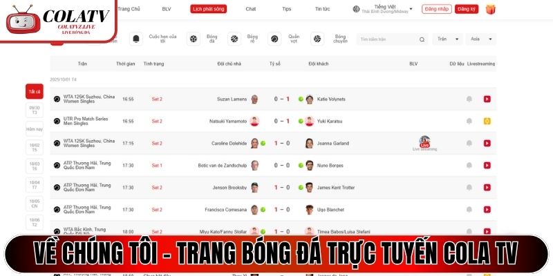 Về chúng tôi - Trang bóng đá trực tuyến Cola TV